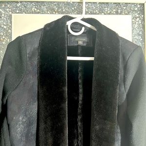 ANN TAYLOR FAUX FUR SWEATER JACKET SIZE XS
